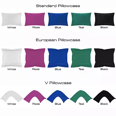 100% Cotton Pillow Case Percale Standard European V Shape Tri Boomerang Hotel • $12.30