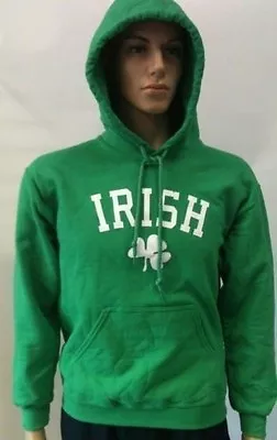 Irish Hooded Sweat Shirt  W/ Sewn On Applique Regular Font • $34.99