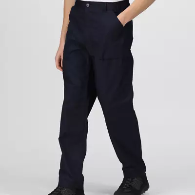 Regatta Navy Action Work Trousers Multi Pocket Outdoor Water Repellant • £16.99