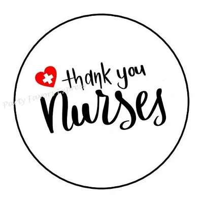 Thank You Nurses Week Envelope Seals Labels Stickers Party Favors • $4.49