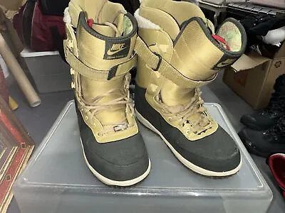 NIKE ZOOM FORCE 1 SNOWBOARD BOOTS 334841-700 Gold/Green Size 11.5 • $199.99