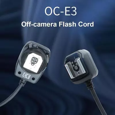 OC-E3 Camera Extension Cord Off-Camera Flash Sync For Canon Nikon Flashlight • £15.95