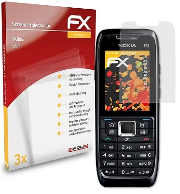 £10.29 • Buy AtFoliX 3x Screen Protector For Nokia E51 Screen Protection Film Matt&shockproof