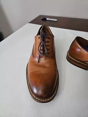Vince Camuto Lawson Oxford Men  Cognac Leather Lace Up Dress Casual Shoes 8M • $50