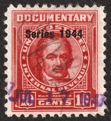 PAPER-GEM: Scott#R392 US Documentary Revenue Stamp Usa 1944 Overprint Xf • $4.99