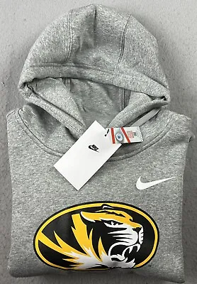 NIKE Missouri Tigers Men's Gray Mizzou Hoodie NCAA Football Size Large NWT • $39