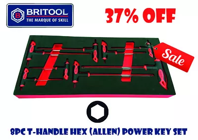 **sale** Britool Hallmark 8pc T-bar Allen (hex) Key Set 2-10mm • £29.50