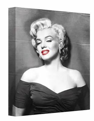 £20.99 • Buy Marilyn Monroe Red Lips Canvas Print Wall Art Picture Decor Framed Ready To Hang