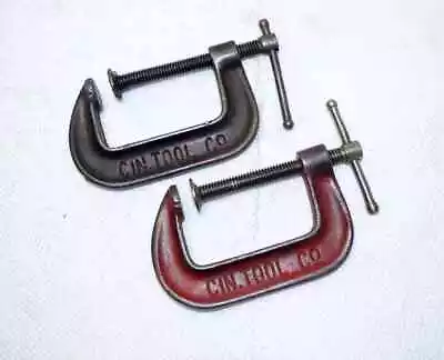 C Clamps Pair 2  CINCINNATI No 549 Clean USA Tool Vtg Hargrave • $13.95