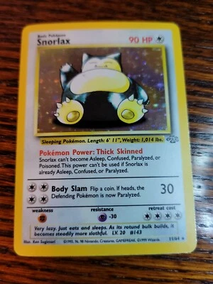 $19.99 • Buy Pokemon Snorlax 11/64 Holo Rare Jungle Set 1999  WOTC *MP*