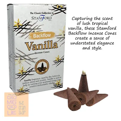 STAMFORD BACKFLOW INCENSE DHOOP CONES *Fragrance Insence Cone Scent Aromatherapy • £2.85