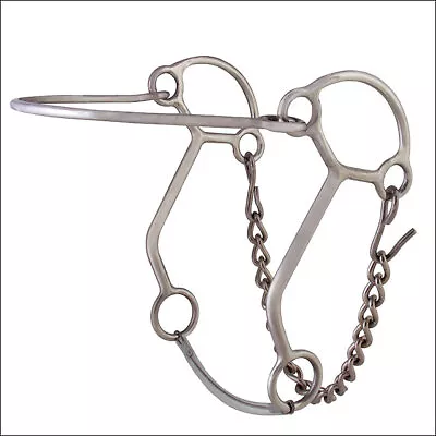 61AI 7 Inch Hilason Western Stainless Steel Iron Nose Hackamore Horse Bit • $34.95