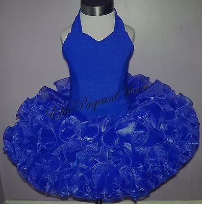 National Pageant Dress Shell  Sizes 6mos To 7/8 Girls Royal Blue • $169