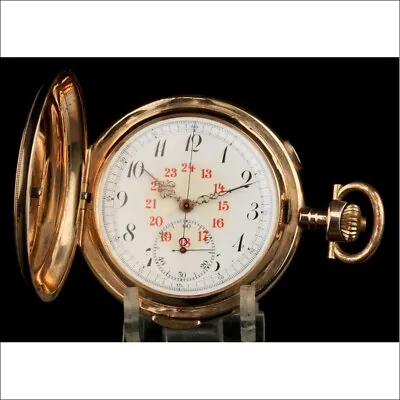 £4918.79 • Buy Antique Gold Minute-Repeater Pocket Watch + Chronometer. Switzerland, Circa 1910