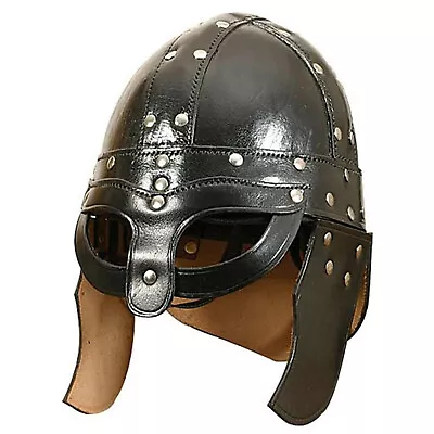 Medieval Viking Barbarian Leather Helmet Spectacles Cosplays Game Of Throne • $76.51
