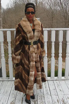 NEW Designer Full Length Female Pelts Mink& Sable Stone Marten Fur Coat M-L 8-14 • $7499.99