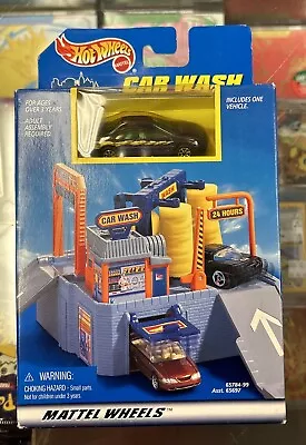 Hot Wheels Car Wash Portable Playset With Vehicle By Mattel 1998 Still Sealed!! • $30