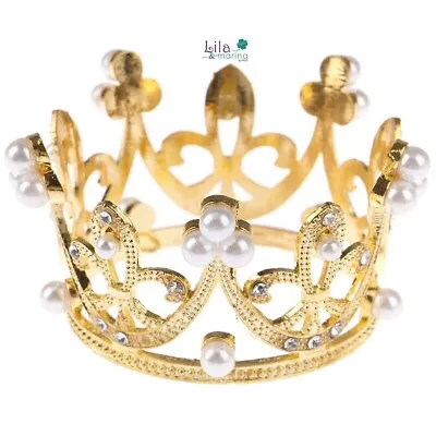 Rhinestone Mini Full Round Tiara - Mini Tiara For Wedding Pageants Bachelorette • $11.99