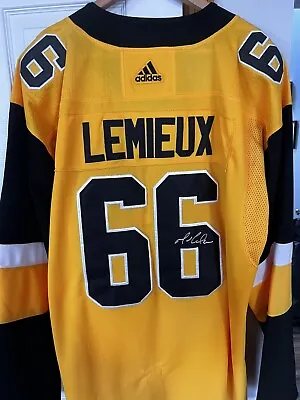 Mario Lemieux  Pittsburgh Penguins Hockey Autographed Signed Jersey • $900