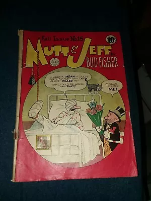 Mutt & Jeff #15 DC Comics 1944 Golden Age Cartoon And Bud Fisher Art Comic Strip • $30.76