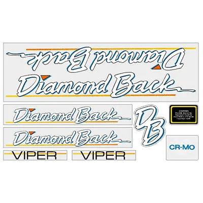 Diamond Back - 1986 Viper - For Green Frame Decal Set - Old School Bmx • $71.50