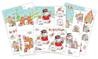 Candy Christmas 10 Sheet Die Cut Decoupage Set & Optional 6x6  Paper Pad • £3.99