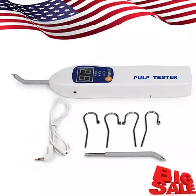 $27.99 • Buy Dental Pulp Tester Testing Oral Teeth Nerve Vitality Endodontic LCD With 4 Hooks
