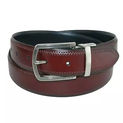 Tommy Hilfiger 11TL02X188 Men's Leather Reversible Belt (Brown/Blue 34) • $15.19