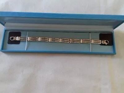 Silver Bar Gate Bracelet Boxed • £55
