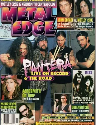 11/97 November 1997 Metal Edge Magazine John Corabi Pantera Kiss Queensryche  • $12