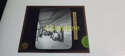 U67 HISTORIC Glass Magic Lantern Slide WORLD PLACES 52 T ENAMI COVERED WALK • $23.01