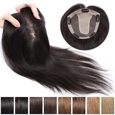 Topper 100% Human Hair Top Toupee Piece Clip In Hairpiece Indian Wig Women 6-20  • $47.85
