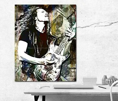 £181.69 • Buy Metallica Original Art Print, Kirk Hammett Print, Heavy Metal Guitar Player, Art