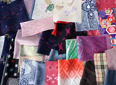 £9.99 • Buy Japanese Kimono Obi Fabric Remnants Scraps Lot 300g+