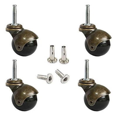 $17.97 • Buy Furniture Ball Caster Wheels Vintage Furniture Replacement Castors ForChair 4Pcs