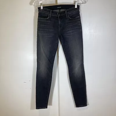 J Brand 620 Mid Rise Super Skinny Jeans In Anthracite Black Size 25 • $29.99