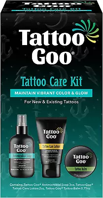 £16.01 • Buy Tattoo Goo Aftercare Kit Includes Antimicrobial Soap, Balm, And Lotion, Tattoo 3