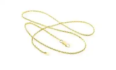 2MM Solid 925 Sterling Silver Gold Italian DIAMOND CUT ROPE CHAIN Necklace Italy • $16.99