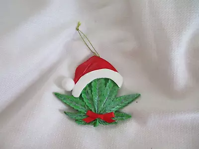 KSA Weed  Marijuana  Leaf Cannabis Marijuanna  Kurt Adler Christmas Ornament Hat • $13.32