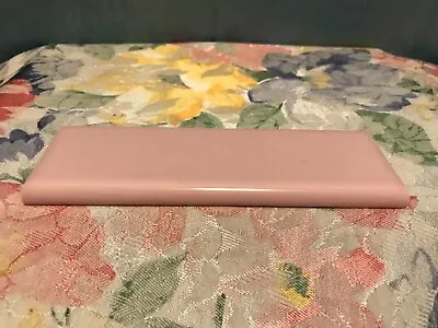 Vintage Pink Ceramic Bullnose Tile 6 X 2 In Wenczel  Color 218 • $12.95