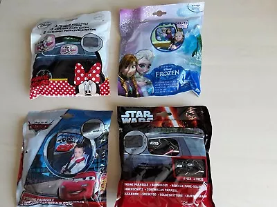 2 Kids Car Window Sun Shades Screens Blinds Star Wars Frozen Cars Minnie Mouse • £4.95