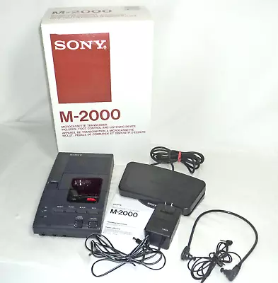 Sony M-2000 Microcassette Transcriber / Recorder & Accessories • $69.95