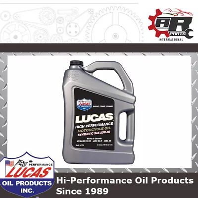 Lucas Oil - High Performance Synthetic 20w50 Motorcycle Engine Oil - 5L - 10776 • £49.95