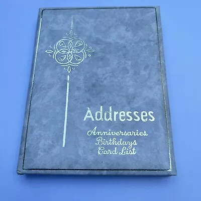 Vintage MCM Marble Address & Telephone Birthday Anniversary Book Finger Index • $20.30