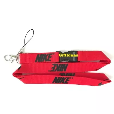 Nike Lanyard Detachable Keychain IPod Camera Strap Badge ID RBlack • $4.93