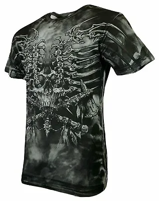 Xtreme Couture Affliction Men's T-Shirt IRONE BONE Black Tattoo Biker S-5XL • $26.95