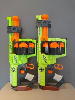 NERF Zombie Strike Doominator Blaster Bundle X2 GREAT SUMMERTIME FUN Free UK P&P • £39.99