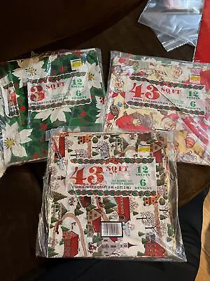 Lot Assorted Vintage Holiday Christmas Gift Wrap Wrapping Paper Full & Partial • $25.52