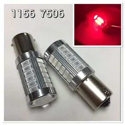 Rear Signal 1156 BA15S 33SMD 180° LED Projector Lens RED Bulb K1 AW K • $15.80