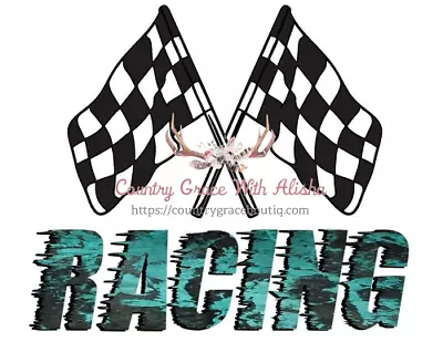 Sublimation Print Design Racing Flag Ready To Press Heat Transfer • $2